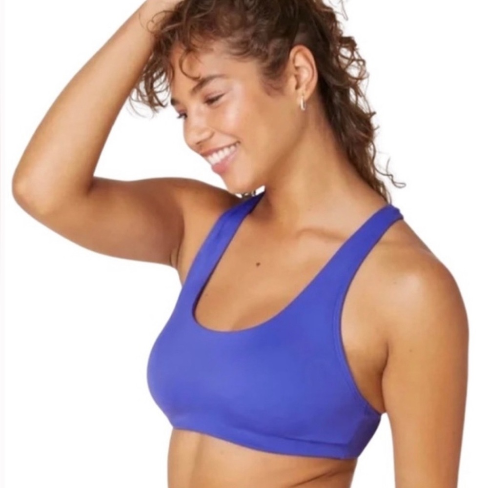 Andie Royal Blue Scoop Neck Bikini Top